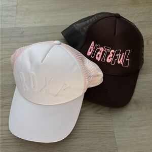 Two trucker hats